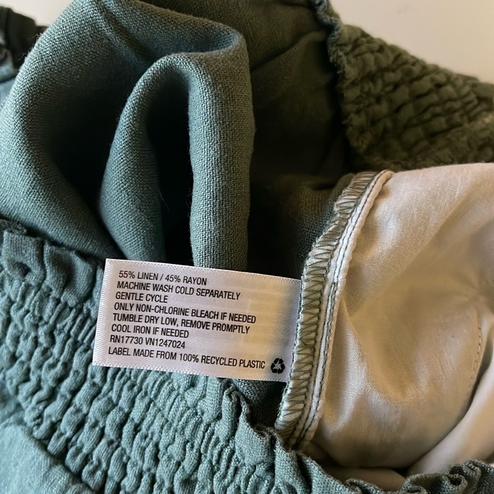 Universal Thread Green Linen Blend Pull On Shorts - image 4